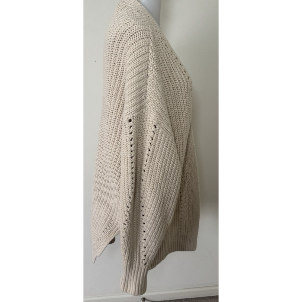 Free People Nightingale Cardigan Knit Sweater Womens Size XS Cream - Picture 4 of 9